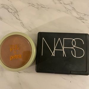 Nars hot sand highlighter + pixi beachrose blush